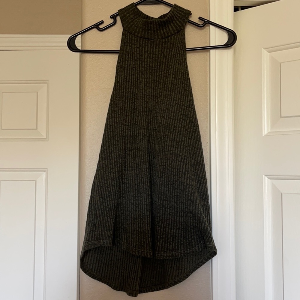 Racer back mock turtleneck tank